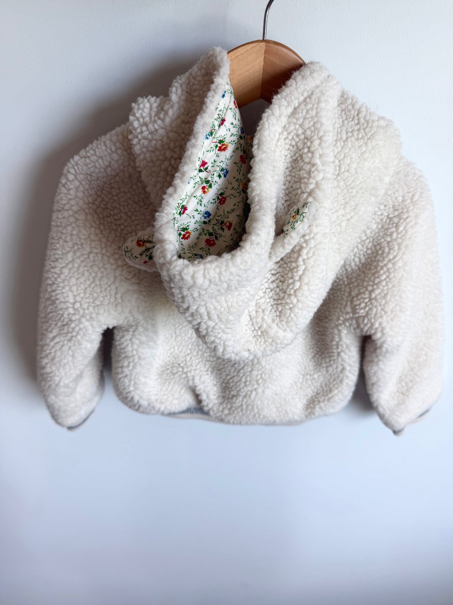 White Ear Zippered Sweater / 3T