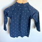 Blue Half Zip Anchor Swim Romper / 12-18m