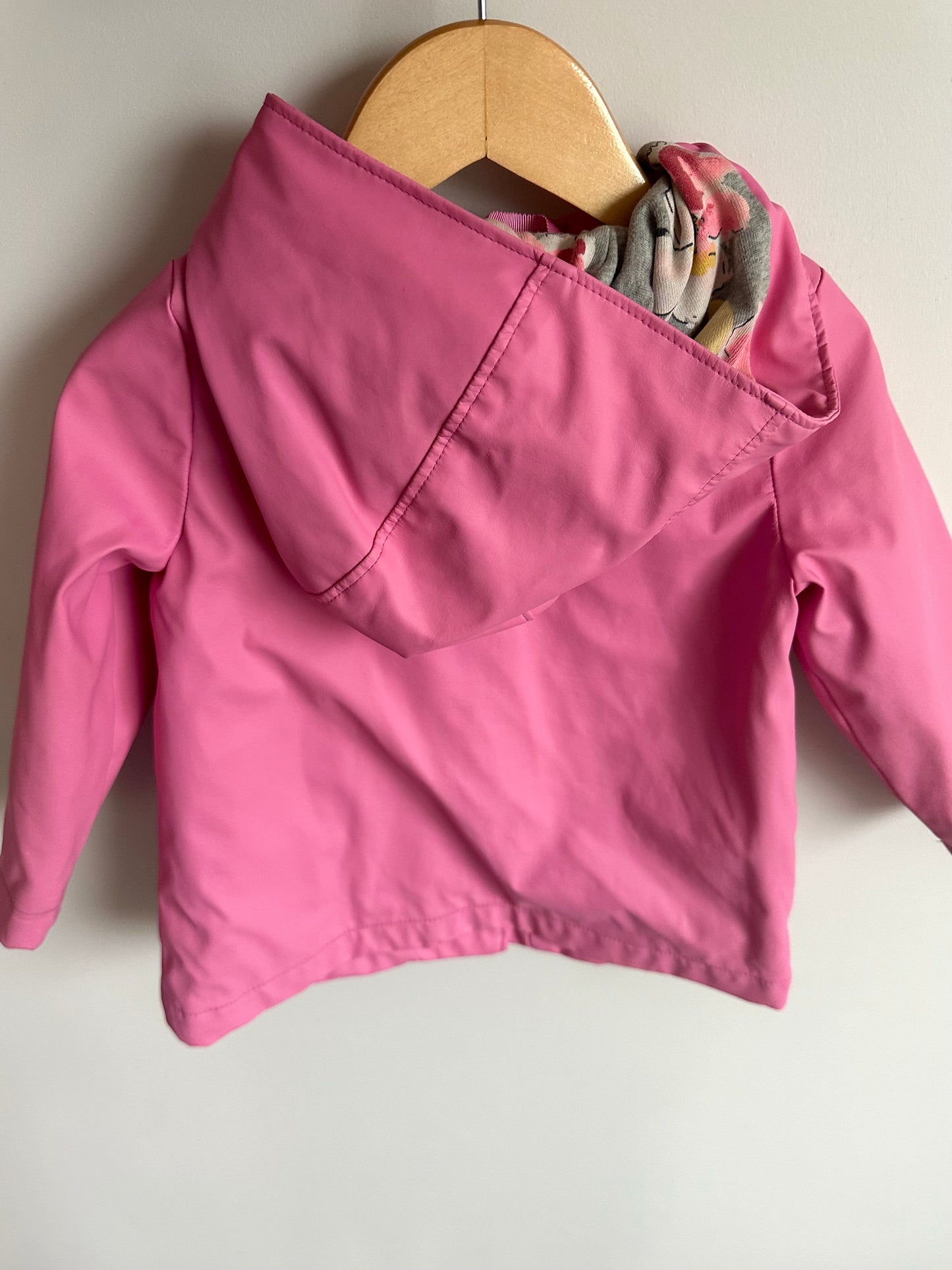 Pink Floral Hood Rain Jacket / 2T