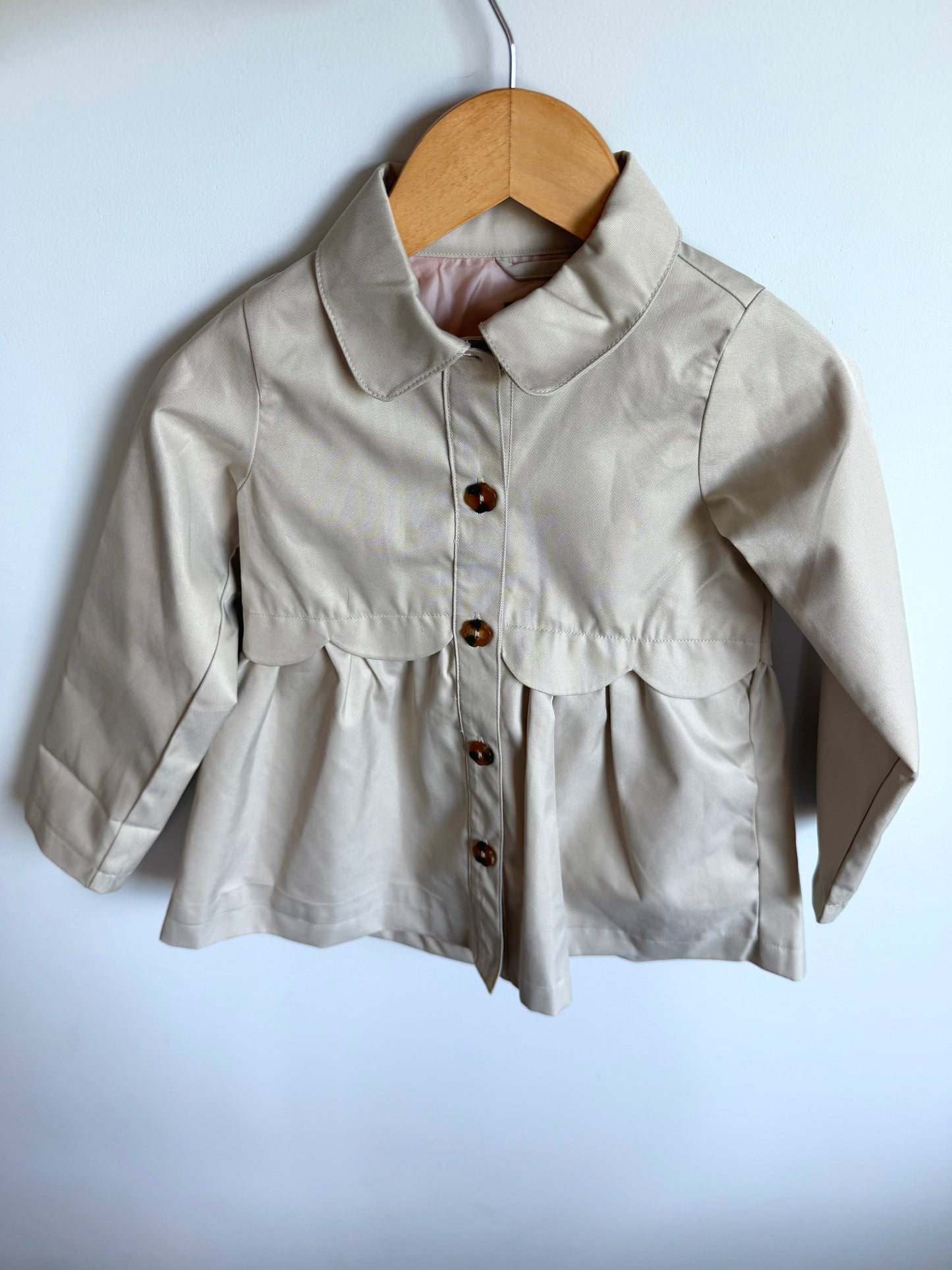 Tahari Beige Pea Coat / 4T