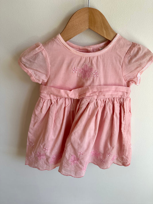 Pink Flower Embroidery Formal Dress / 6m