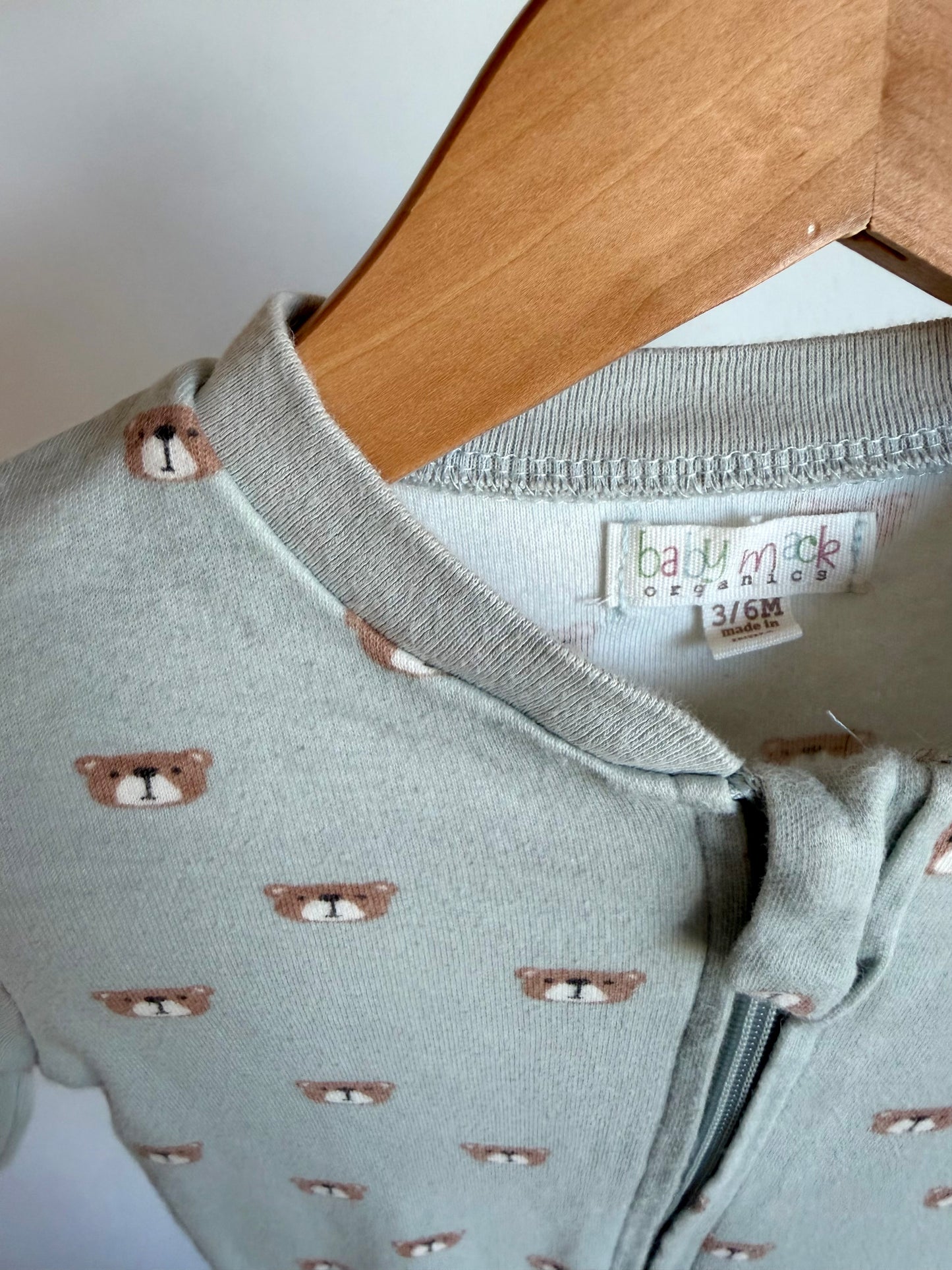 Bear 2 Way Zipper Sleeper / 3-6m