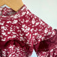 Red Floral Puff Sleeve Bodysuit / 6-9m