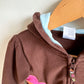 Brown Fleece Flower Hoodie / 24m