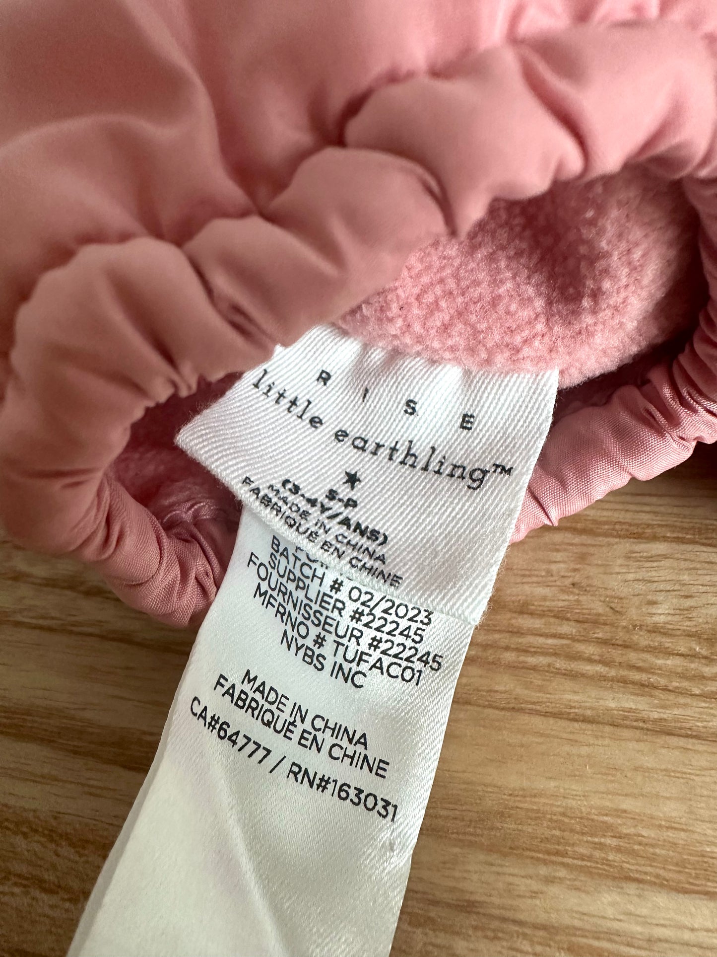 Pink Puffy Mits (PLAY) / 3-4T