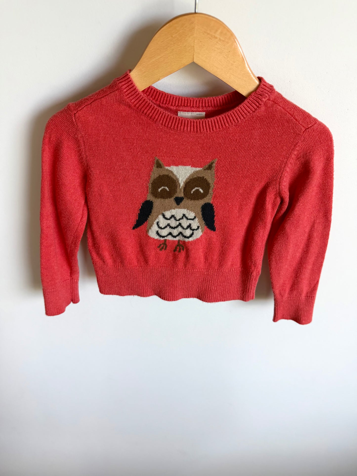 Owl Orange Sweater / 24m