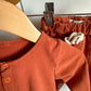 Orange Top + Pants Set / 6-9m