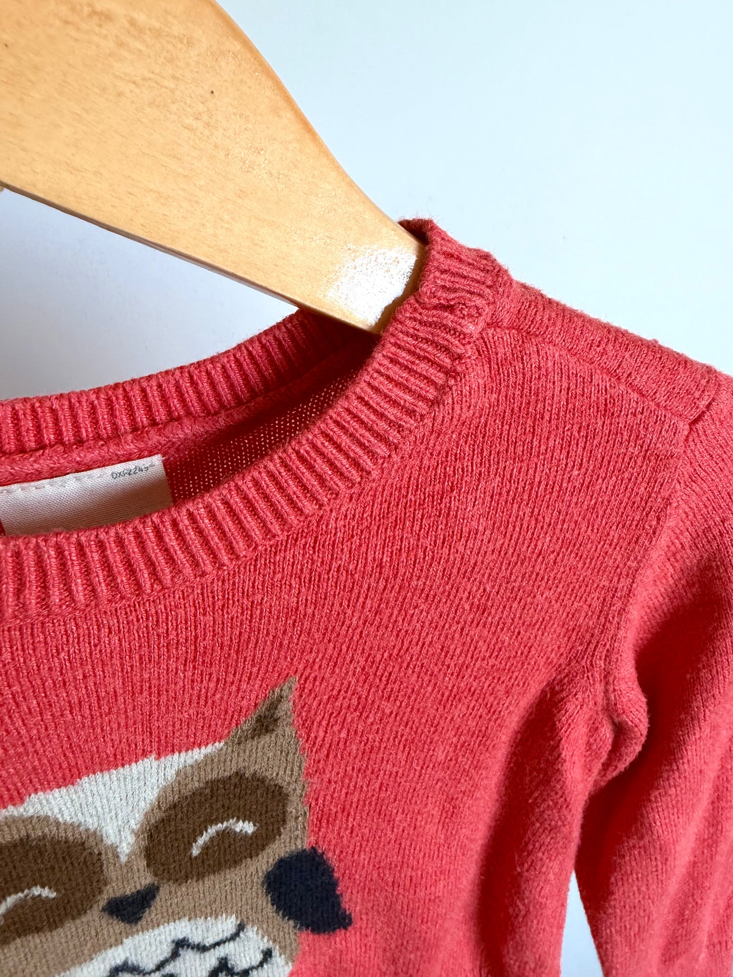 Owl Orange Sweater / 24m