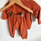 Orange Top + Pants Set / 6-9m
