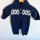 Navy Aztec Pattern Jumpsuit / 3m