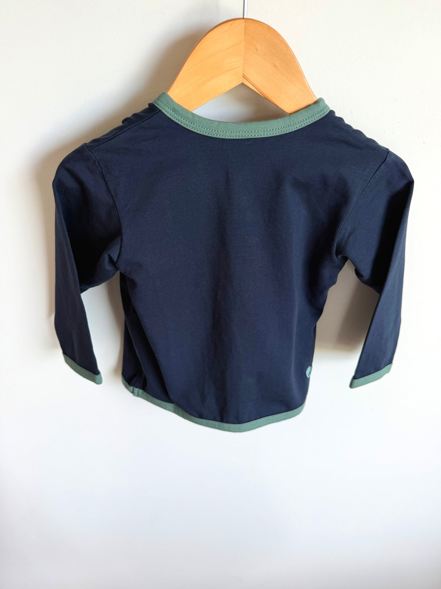 Peekaboo Beans Wrap Long Sleeve Top (With tags) / 12-18m