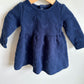 Heart Navy Long Sleeve Dress / 9m