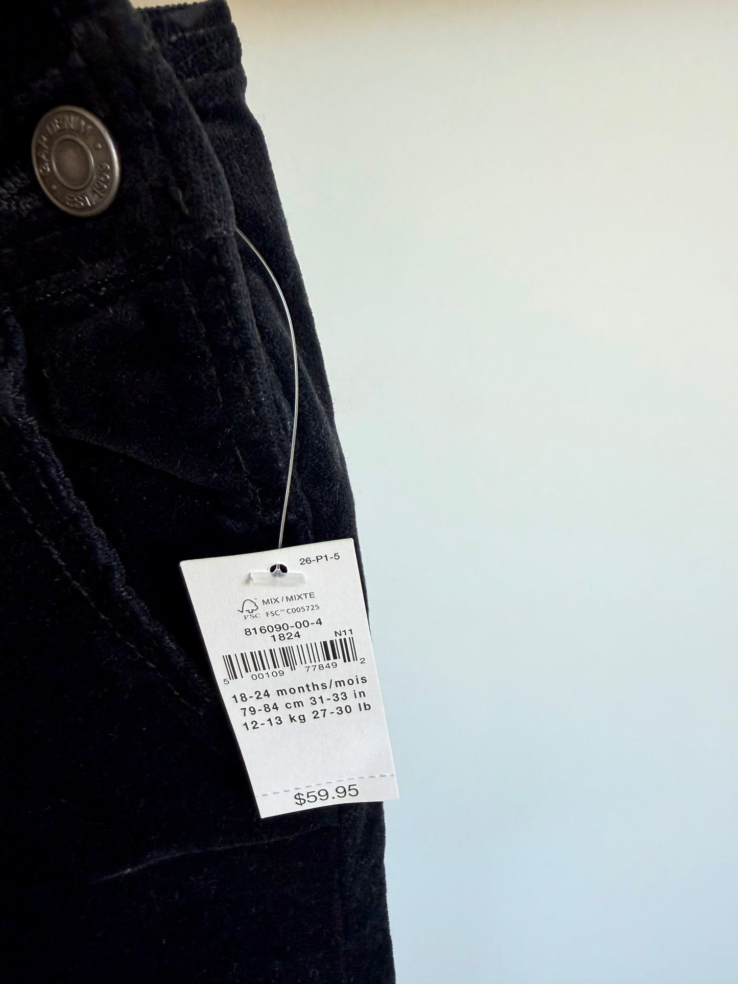 Black Ruffle Strap Overalls (With tags) / 18-24m