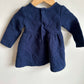 Heart Navy Long Sleeve Dress / 9m