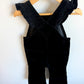 Black Ruffle Strap Overalls (With tags) / 18-24m