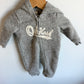 Grey Zipper Hood Jumpsuit / 6m