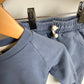 Smoky Blue Organic Sweater + Pants Set / 6-12m