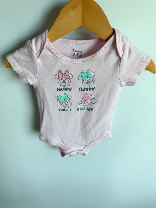 Minnie Mouse Emotion Bodysuit / 3-6m