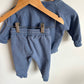 Smoky Blue Organic Sweater + Pants Set / 6-12m