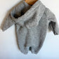 Grey Zipper Hood Jumpsuit / 6m