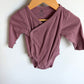 Eyelet Rose Mauve Long Sleeve Bodysuit / 6-9m