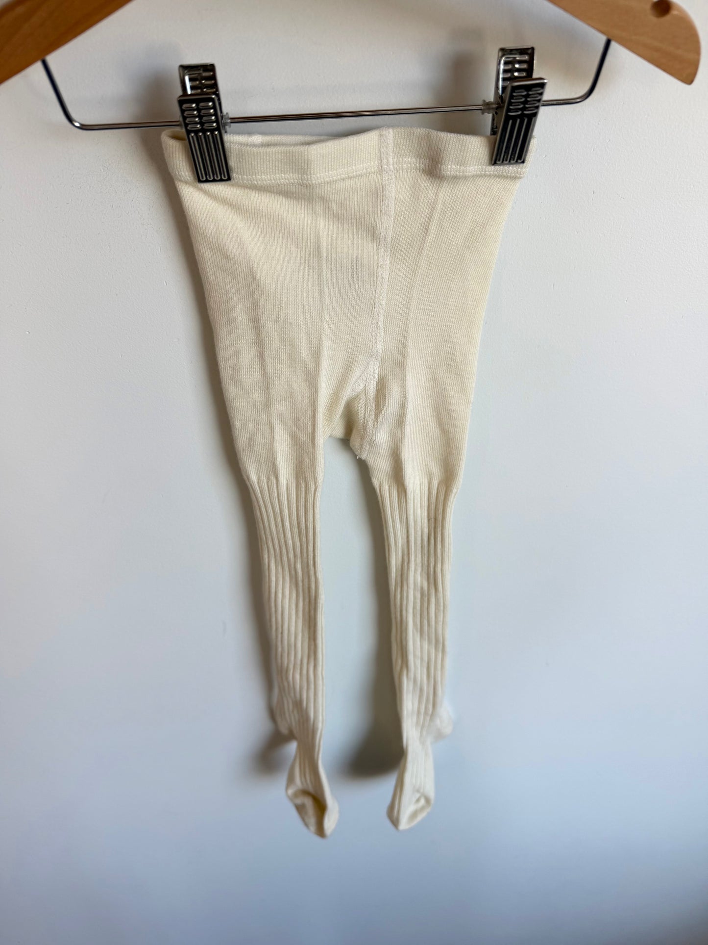 Wheat Cream Footed Tights (PLAY) / 12-24m