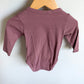 Eyelet Rose Mauve Long Sleeve Bodysuit / 6-9m