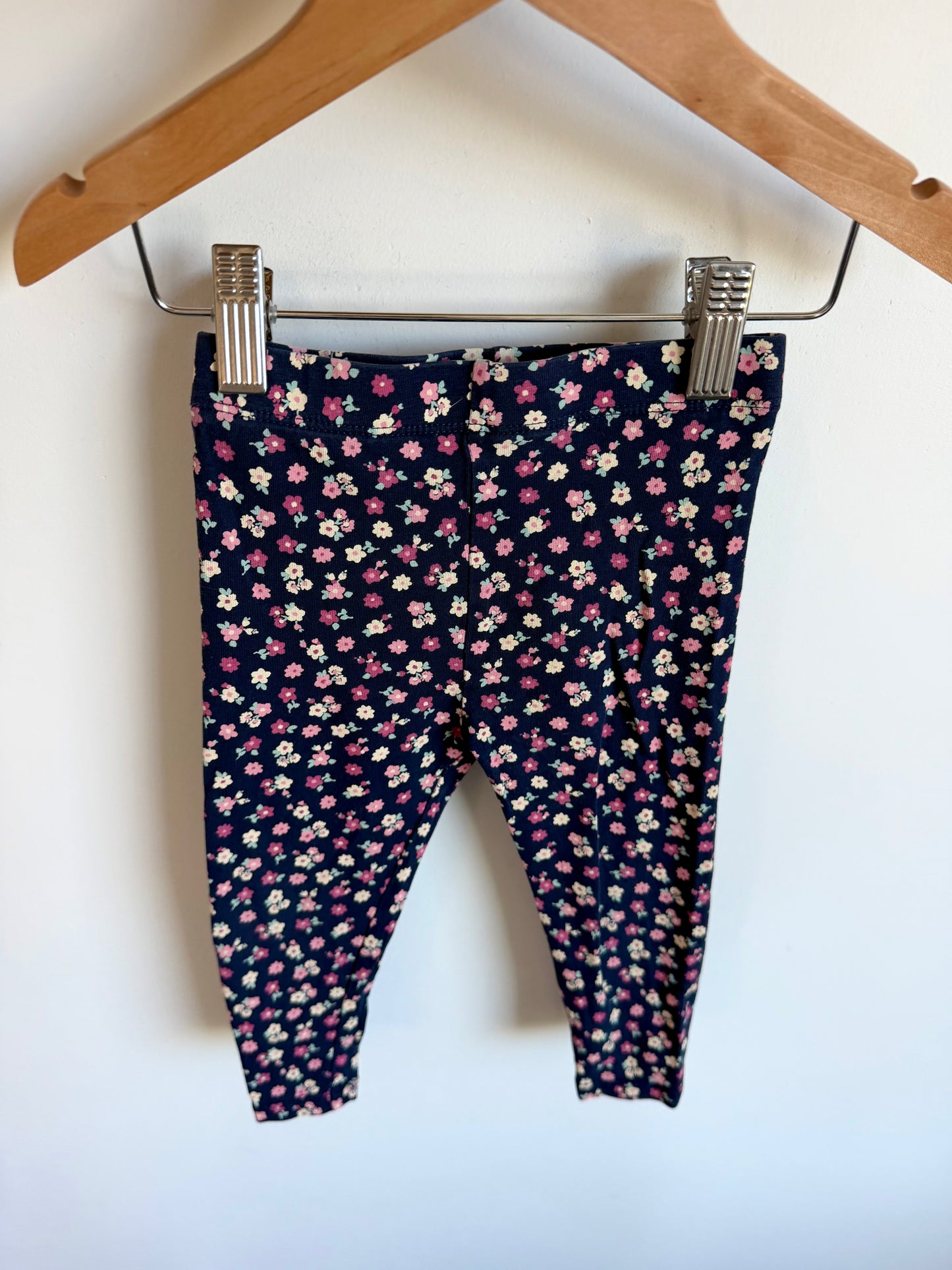 Navy Floral Leggings / 18m