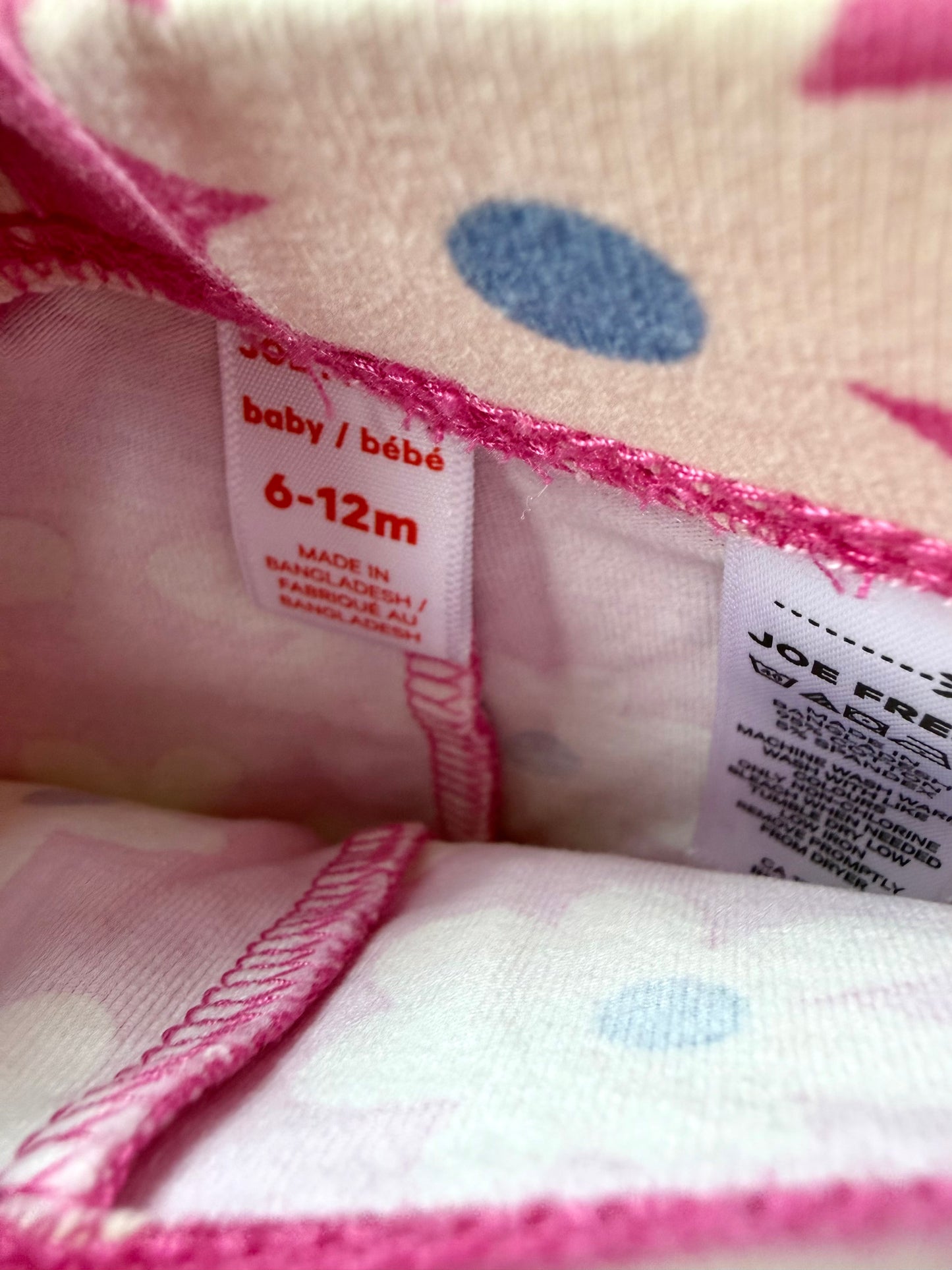 Pink White Flower Leggings / 6-12m