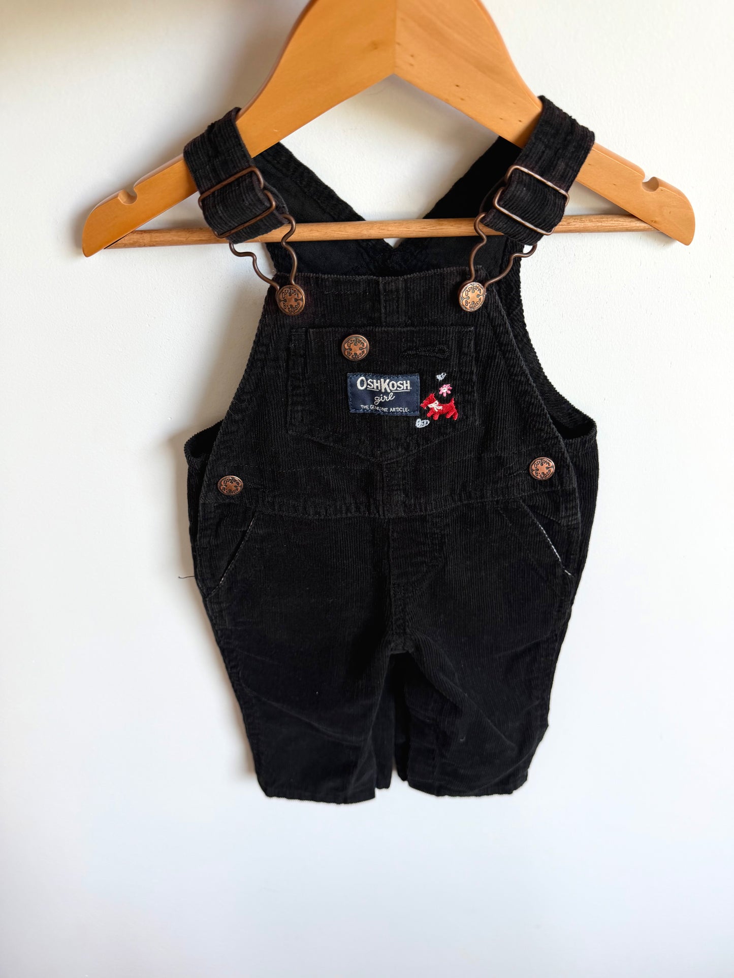 OshKosh Dog Embroidery Overalls / 3m