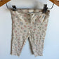 Cream Flowers Wave Hem Pants/ 24m