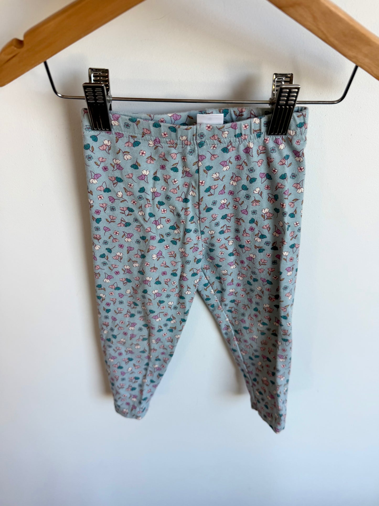 Floral Sky Blue Leggings / 18m