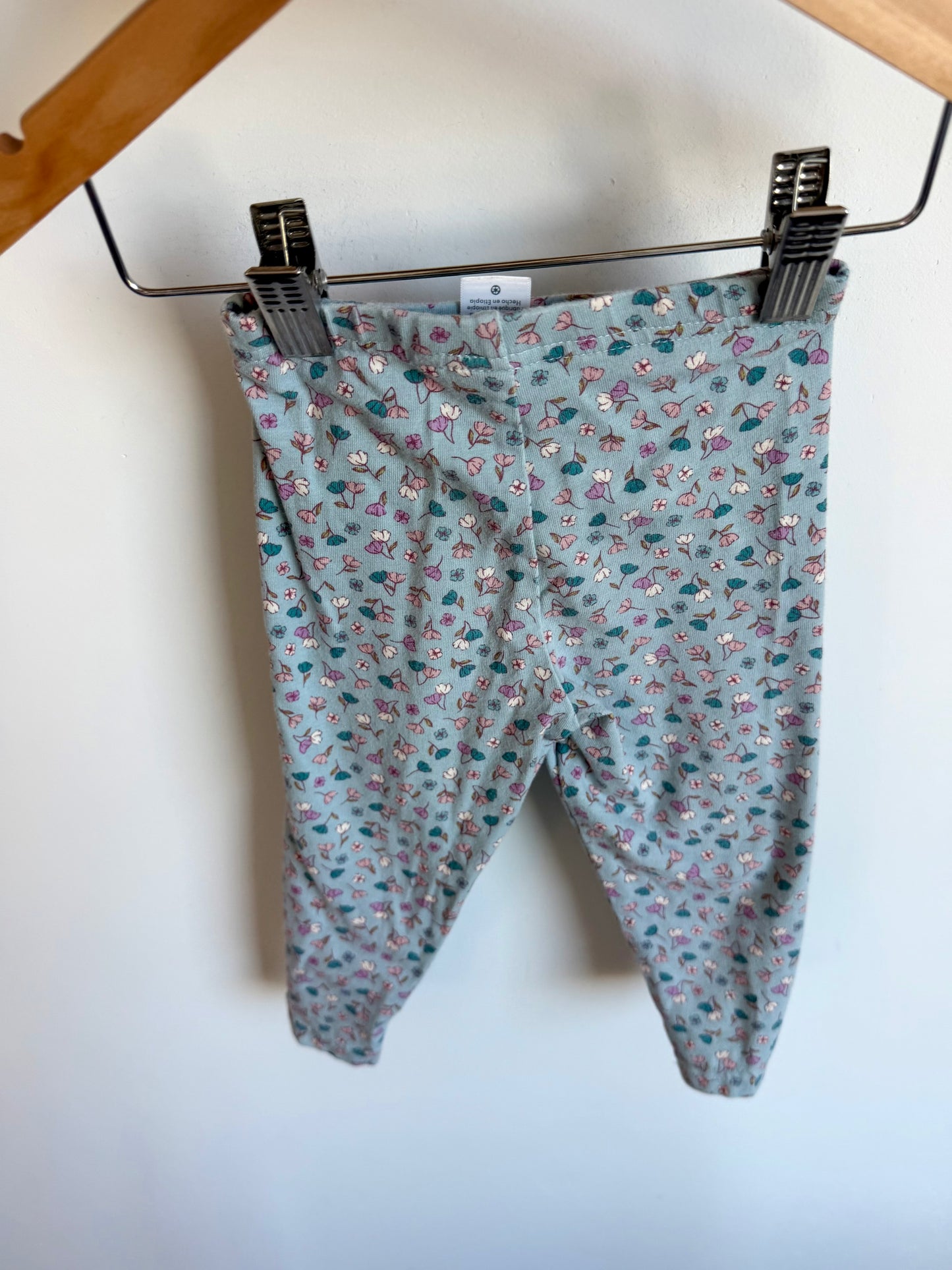 Floral Sky Blue Leggings / 18m