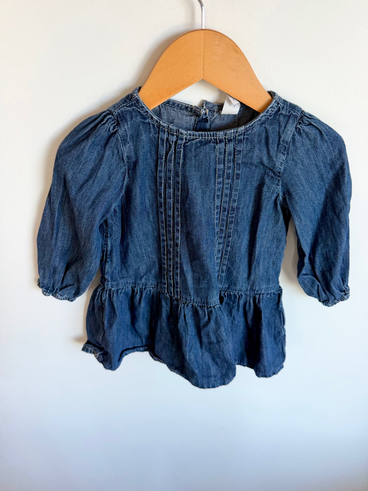 Chambray Pleats Dress  / 18-24m