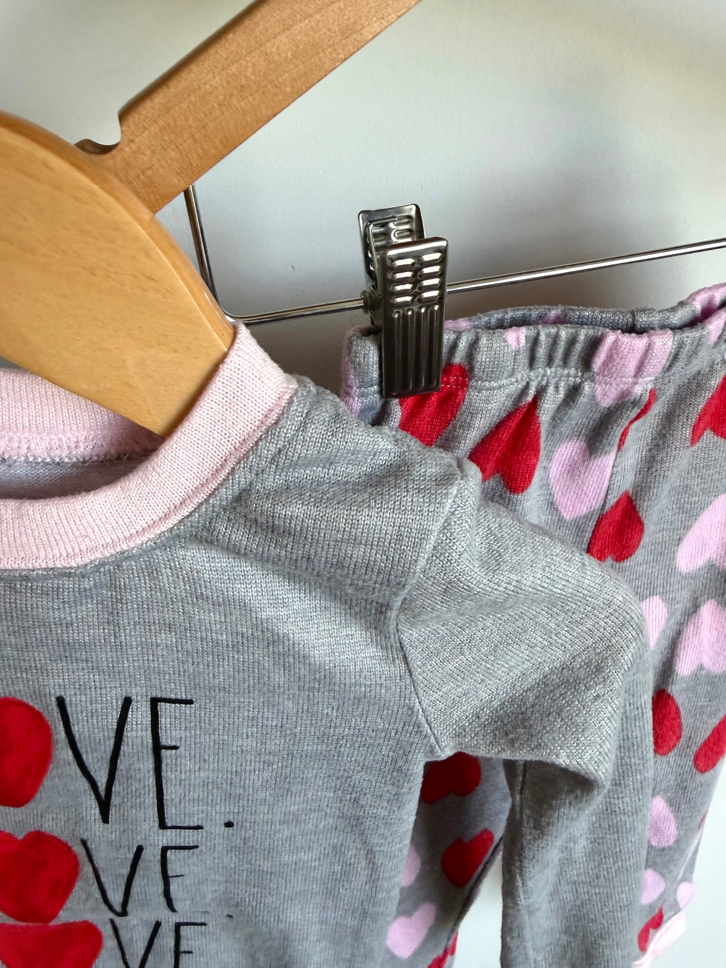 Love Heart PJ Set / 12-18m