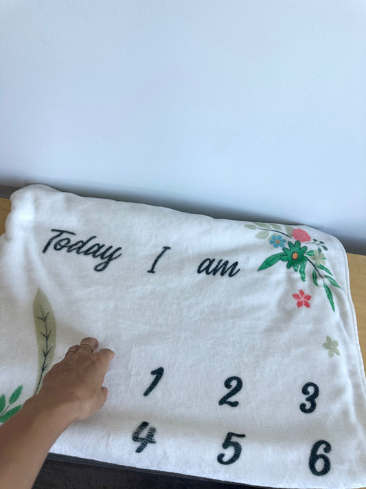 Fleecy Milestone Blanket (No Shipping(