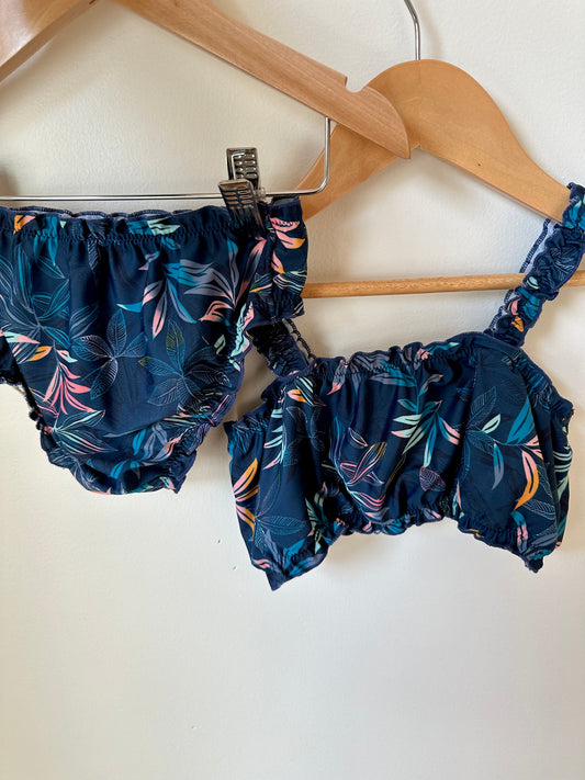 Blue Floral Swim Bikini / 5T
