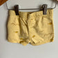 Organic Yellow Patterned Shorts / 18-24m