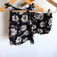 Black Floral Top + Bottom Set / 18m