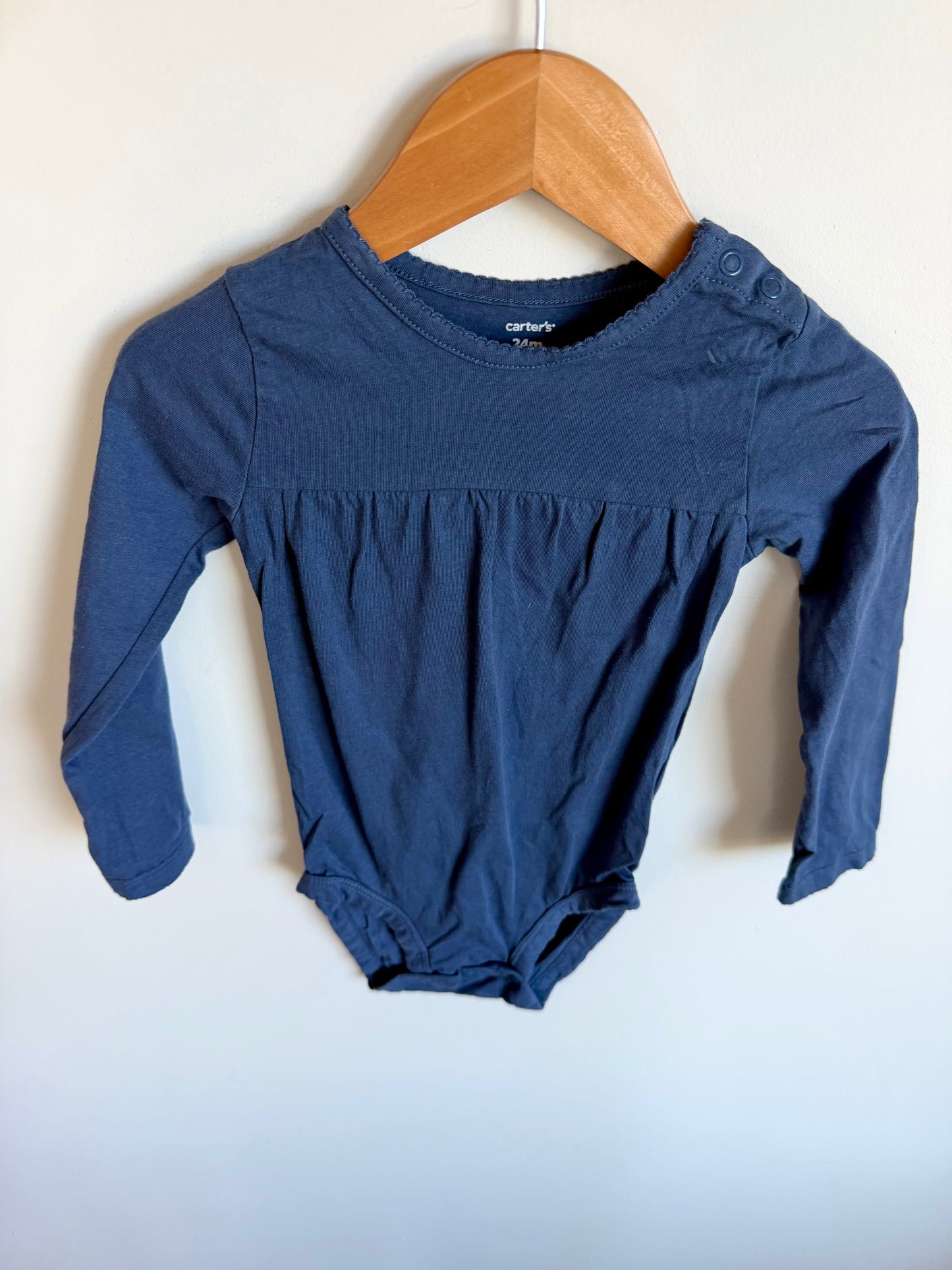 Indigo Long Sleeve Bodysuit / 24m