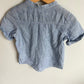 Blue + White Button Up Top / 12-18m
