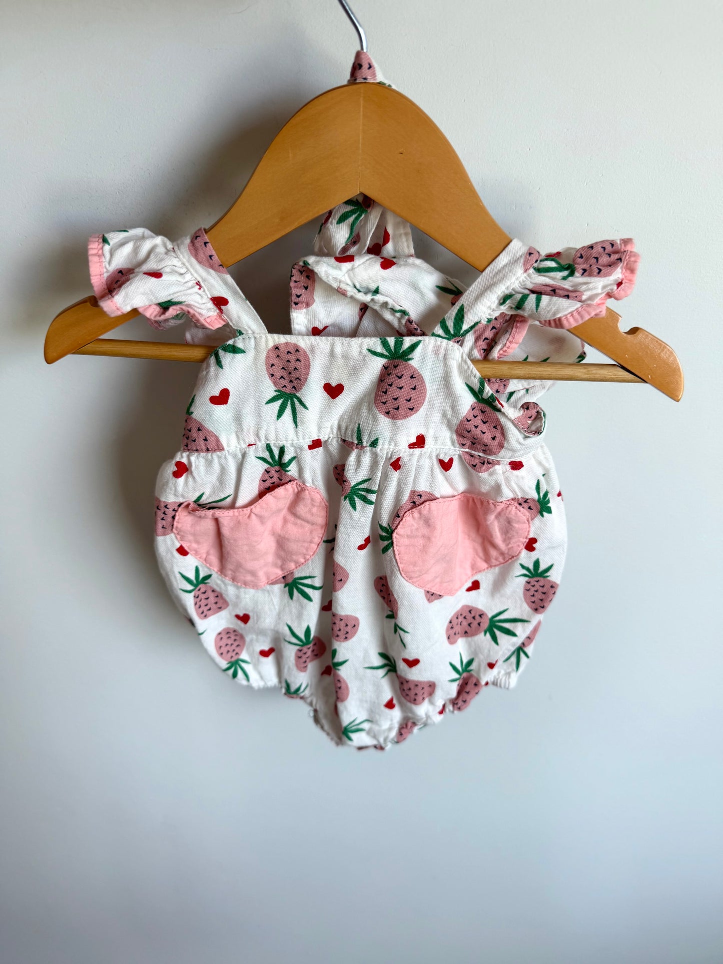 Romper Heart Fruit + Hat Set / 6m?