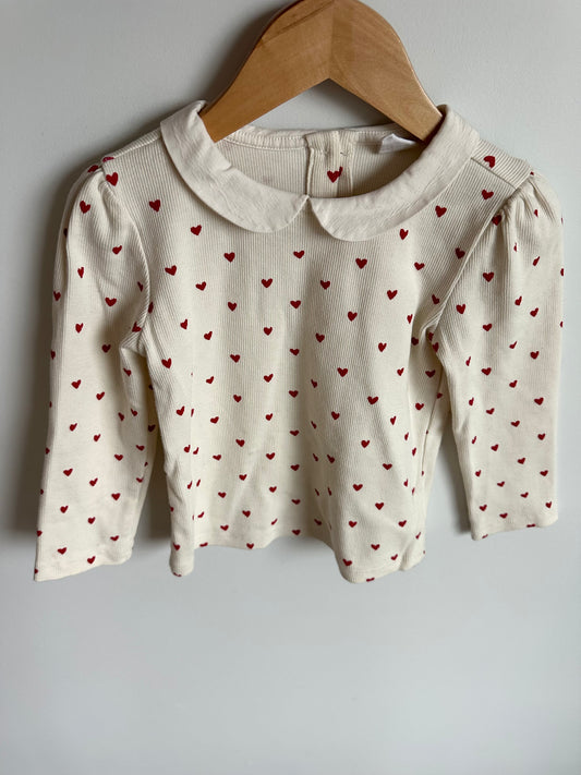 Gap Ribbed Heart Top / 4 years