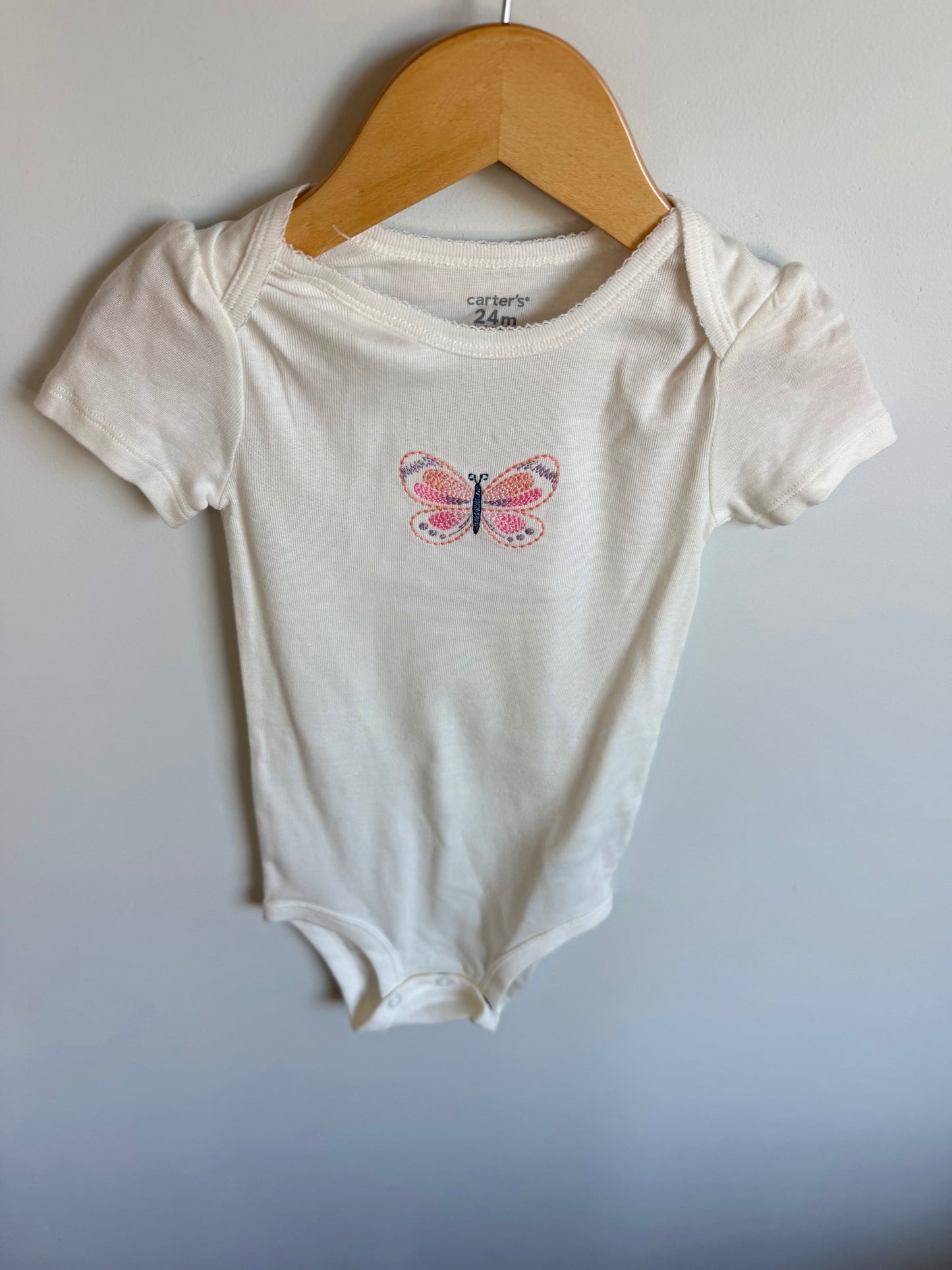 Butterfly Embroidery Bodysuit / 24m