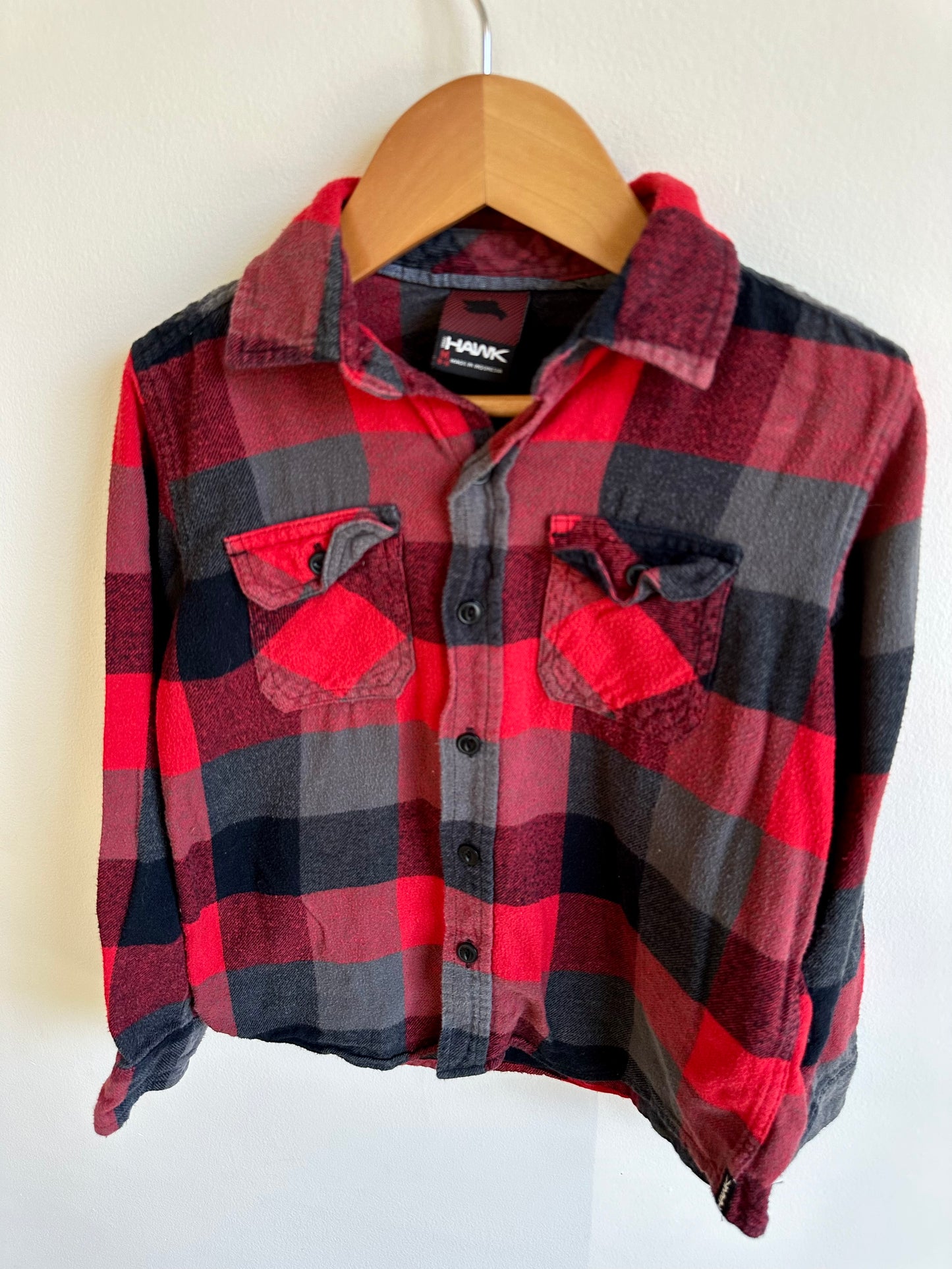 Plaid Cotton Button Up Top / 5 years