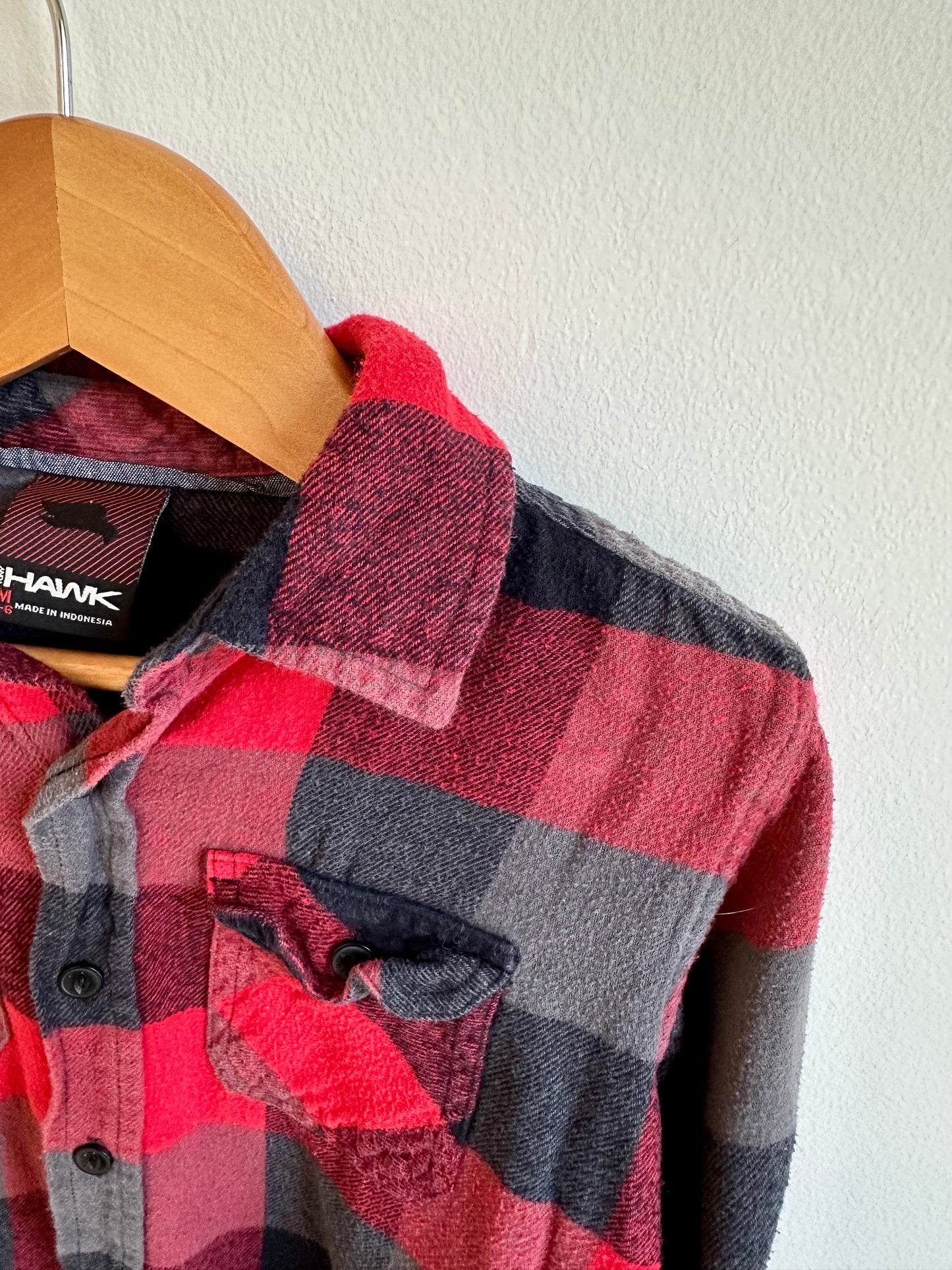 Plaid Cotton Button Up Top / 5 years