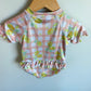Lemon Checkered Swimsuit / 18m