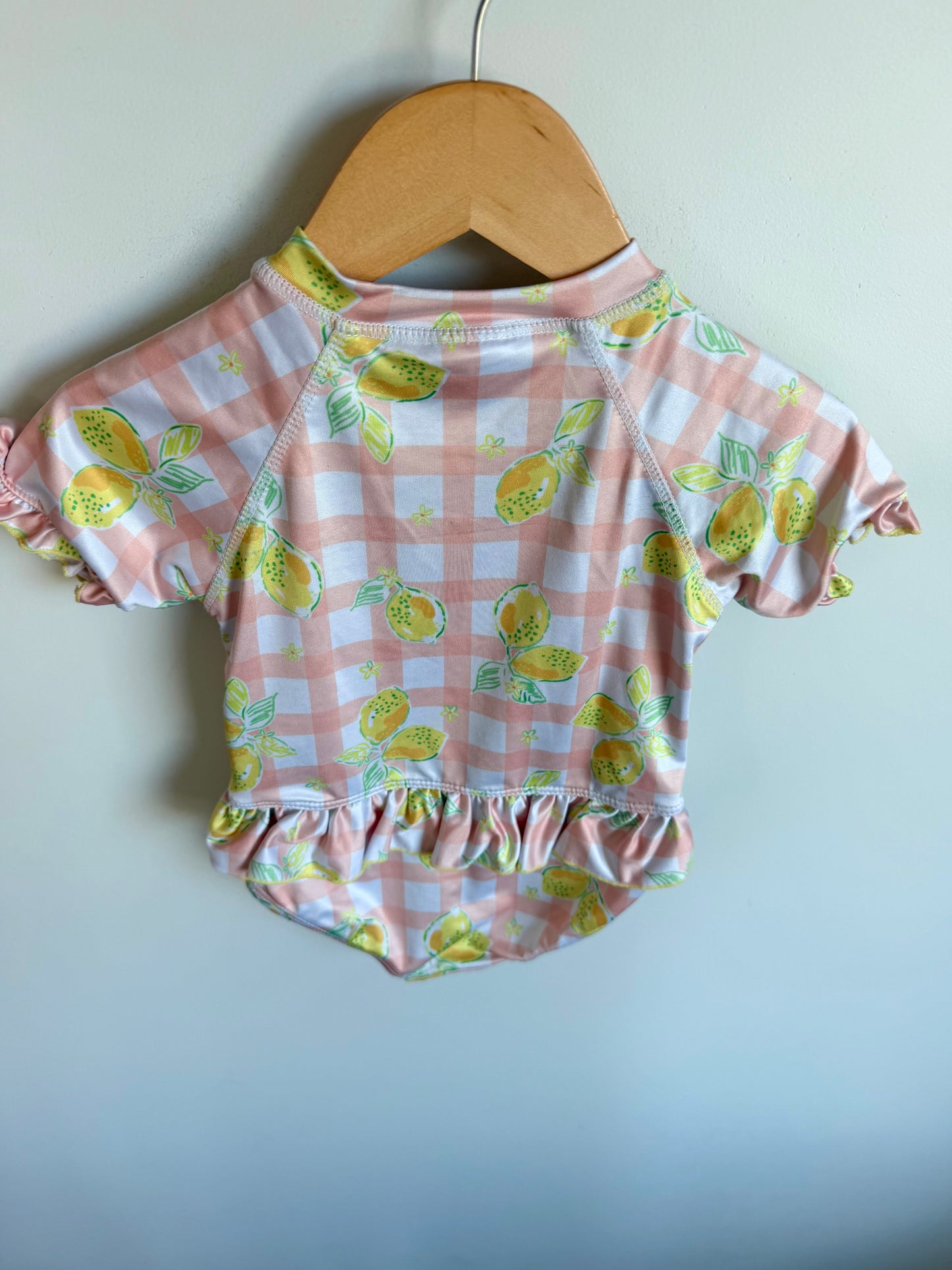 Lemon Checkered Swimsuit / 18m