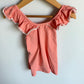 Peach Ruffle Sleeve Tank Top / 5T
