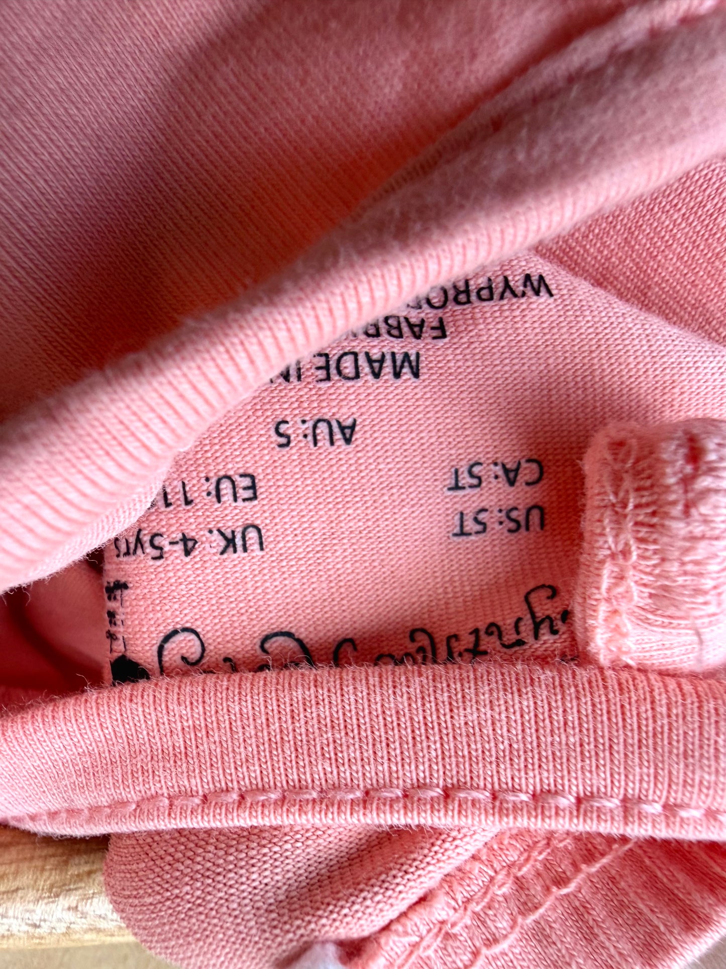 Peach Ruffle Sleeve Tank Top / 5T